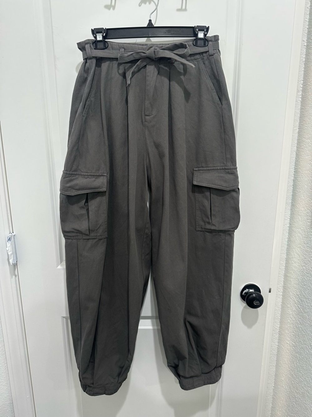 Pretty Little Thing Cargo Jogger Gray Denim